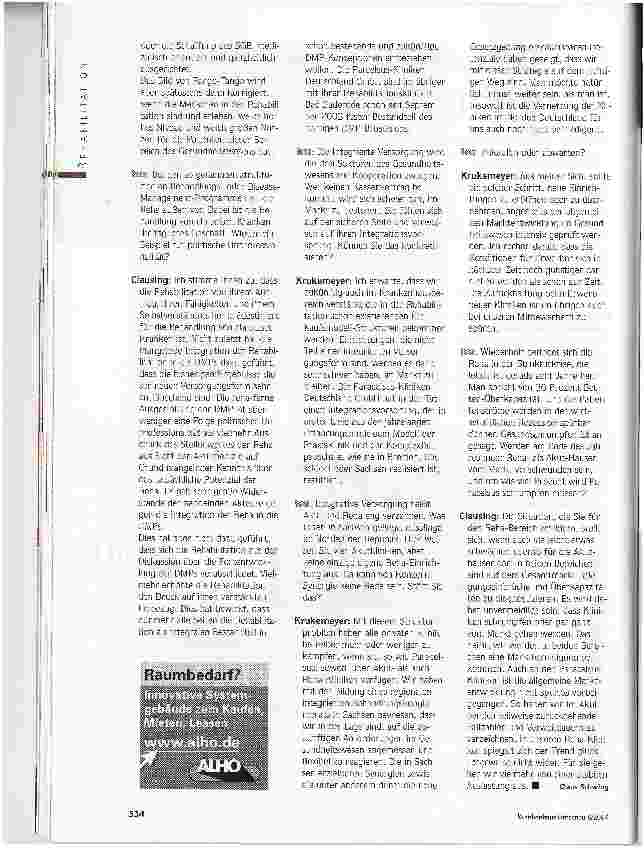 Vorschauseite 3: Ungesteuerter ZusammenbruchInterview zur Privatisierungswelle im Akutbereich und die Perspektiven der Rehabilitation