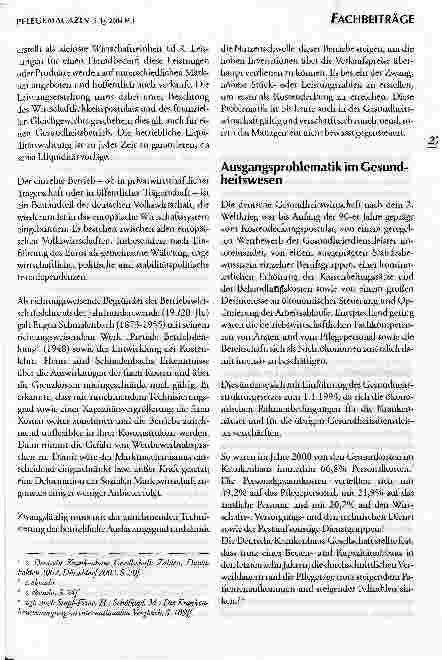Vorschauseite 2: Der Beitrag der Betriebswirtschaftslehre für das Pflegemanagement