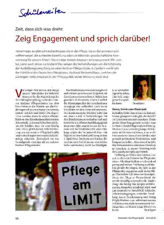 Vorschauseite 1: Zeig Engagement und sprich darüber!