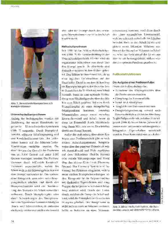 Vorschauseite 2: »Hand in Hand« - Prothesenversorgung und Physiotherapie bei Amputationspatienten