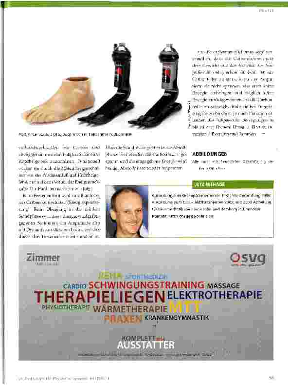Vorschauseite 3: »Hand in Hand« - Prothesenversorgung und Physiotherapie bei Amputationspatienten