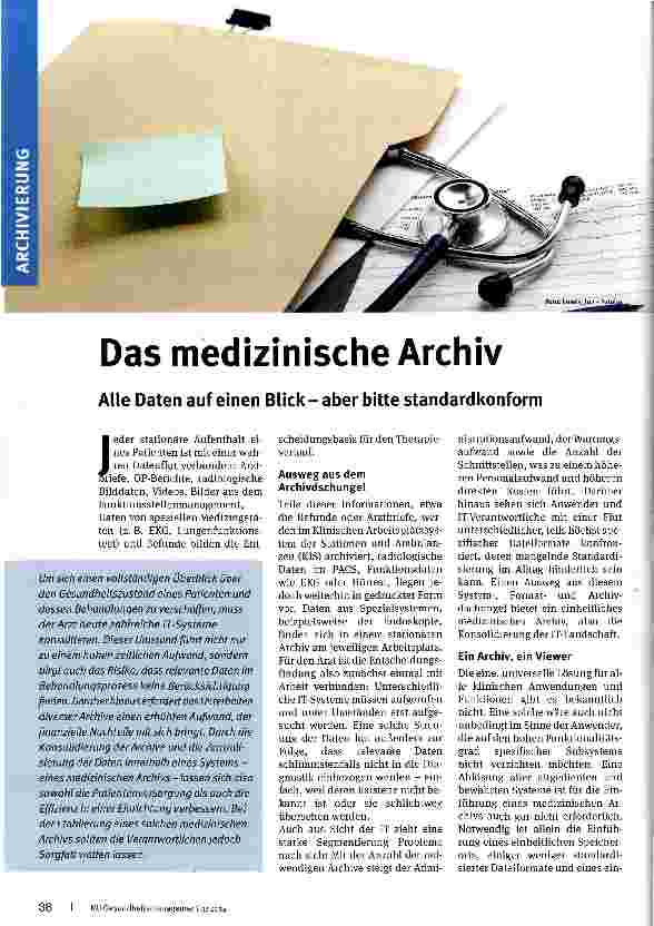 Vorschauseite 1: Das medizinische Archiv