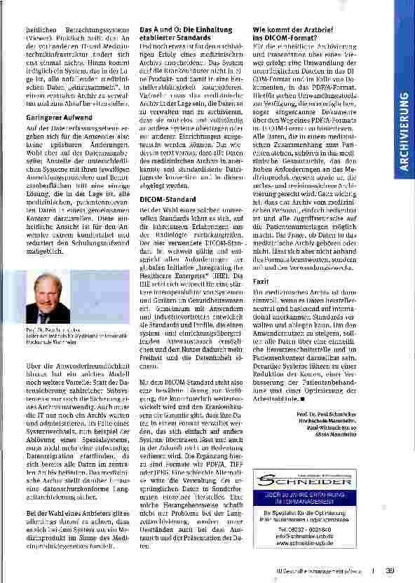 Vorschauseite 2: Das medizinische Archiv