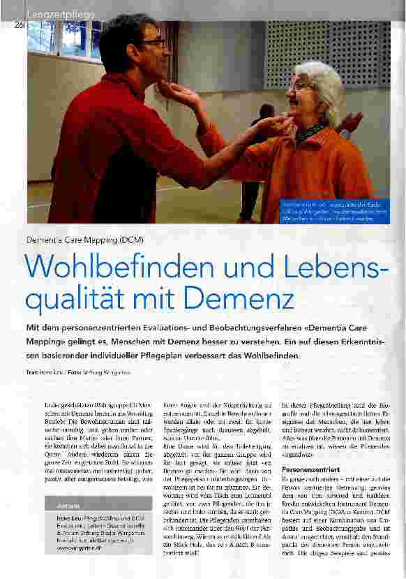Vorschauseite 1: Wohlbefinden und Lebens-qualität mit Demenz