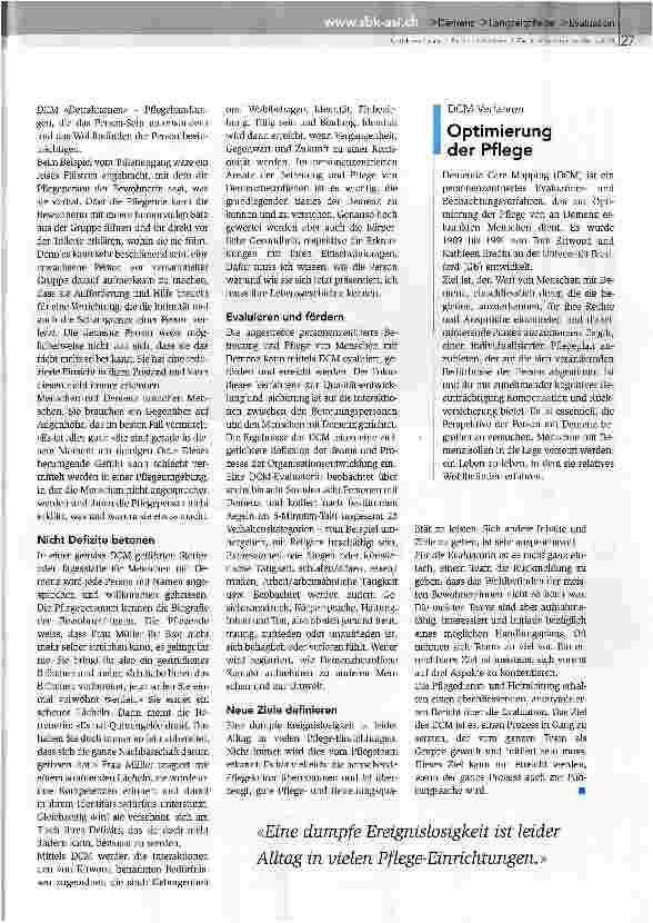Vorschauseite 2: Wohlbefinden und Lebens-qualität mit Demenz