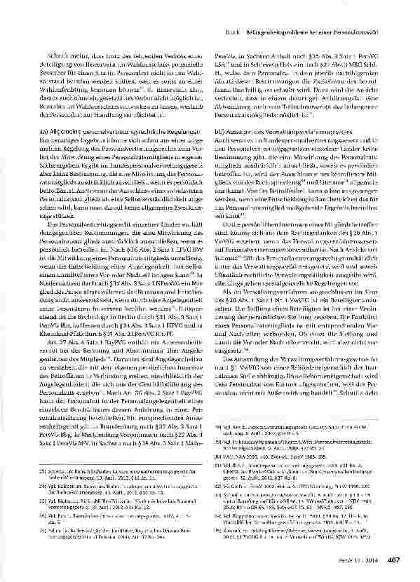 Vorschauseite 4: Befangenheitsprobleme bei einer Personalratswahl