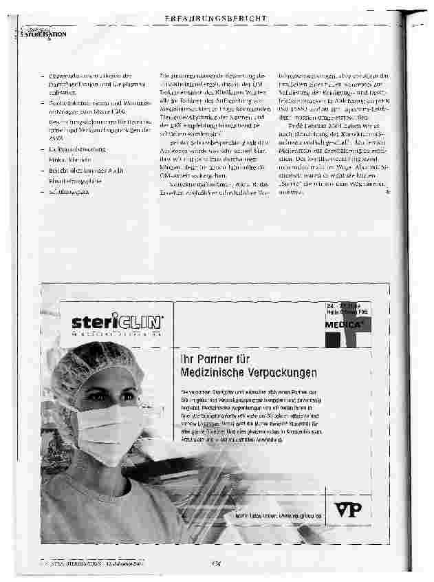 Vorschauseite 4: Zertifizierung der ZSVA auf Grundlage der RKI-EmpfehlungEin Erfahrungsbericht aus dem Klinikum Weiden