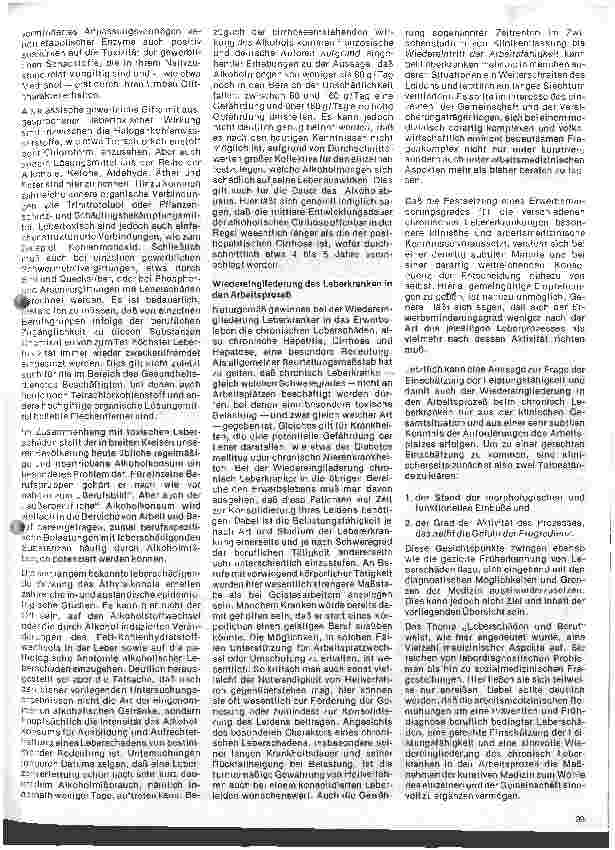 Vorschauseite 4: Arbeitsmedizin 12. Folge: Leberschäden aus arbeitsmedizinischer Sicht