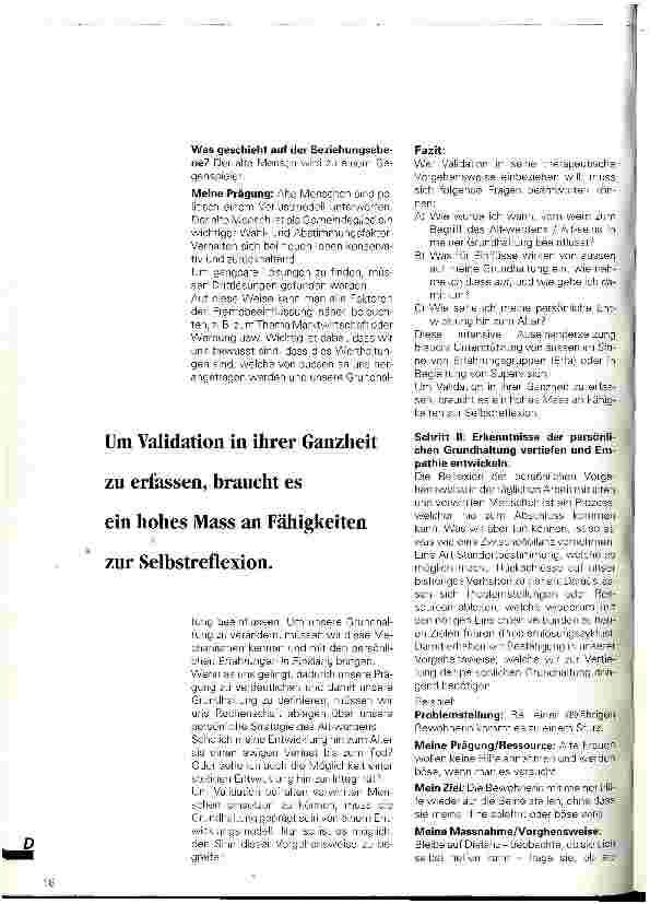 Vorschauseite 3: Umsetzung mit Folgen (Teil 1) Über die Notwendigkeit der persönlichen Auseinandersetzung mit dem Altern