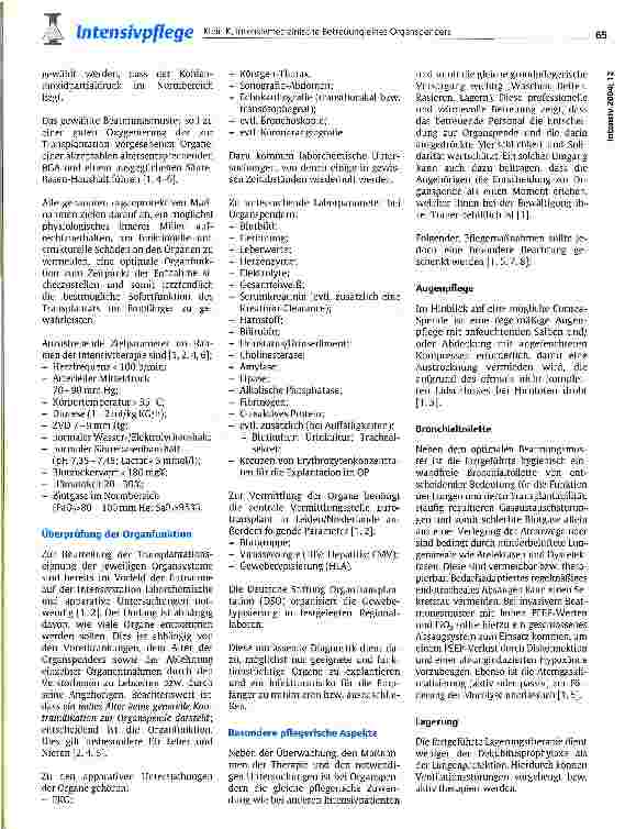 Vorschauseite 5: Intensivmedizinische Betreuung eines Organspenders
