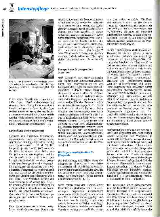 Vorschauseite 6: Intensivmedizinische Betreuung eines Organspenders