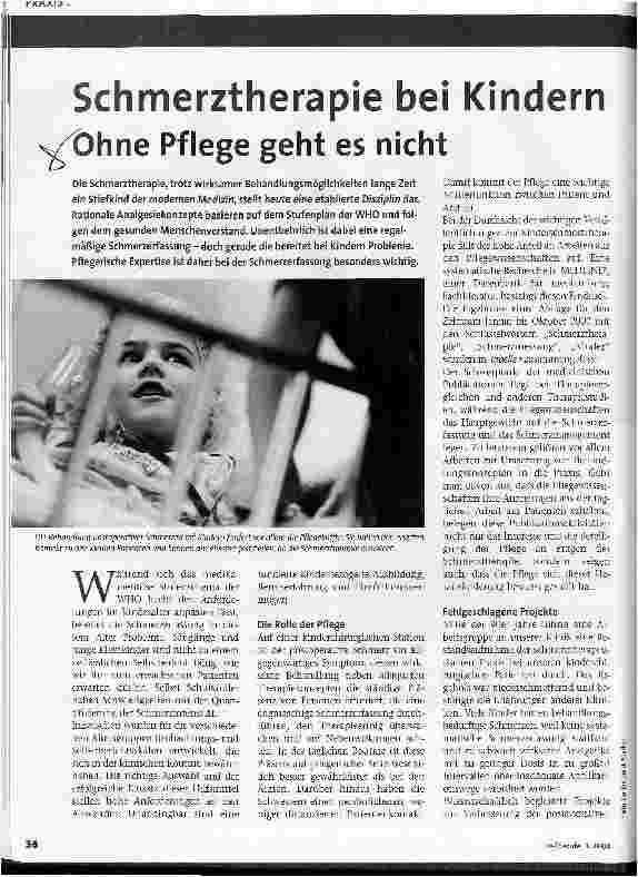 Vorschauseite 1: Schmerztherapie bei Kindern