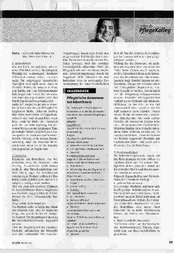 Vorschauseite 2: Produktkunde. Individuelle Inkontinenzversorgung Teil 1