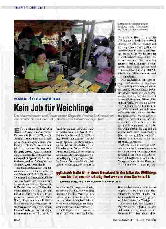 Vorschauseite 1: Kein Job für Weichlinge