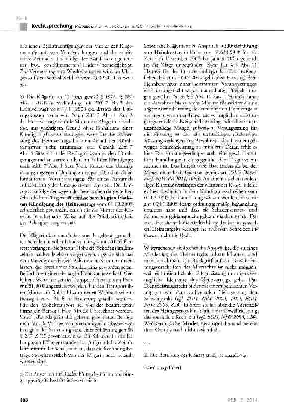 Vorschauseite 4: Medikationsfehler-Verabreichung eines Abführmittels bei DurchfallerkrankungBGB § 280 Abs. 1, § 823 Abs. 1, § 253, § 1922; HeimG § 5 Abs. 11
