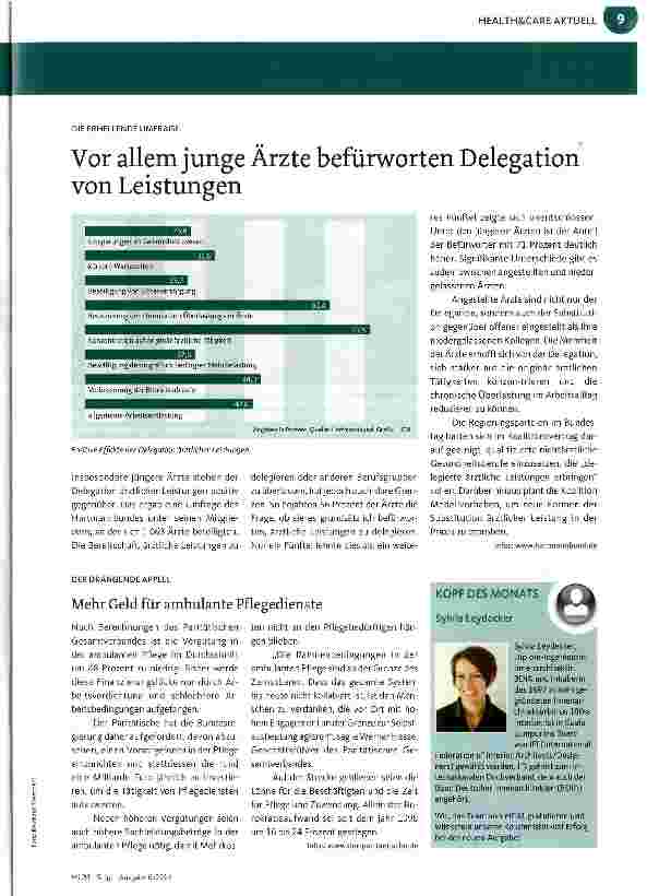 Vorschauseite 1: Vor allem junge Ärzte befürworten Delegation von Leistungen