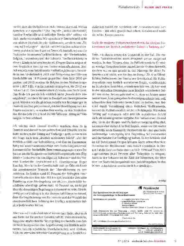 Vorschauseite 2: „Die moderne Palliativmedizin muss dringend weiter ausgebaut werden