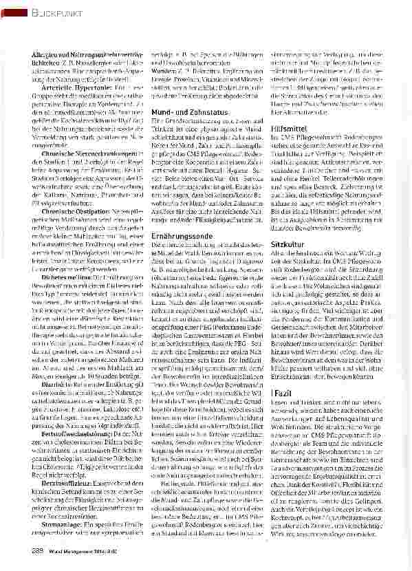 Vorschauseite 5: Bedürfnisorientierte und bedarfsgerechte Ernährung in der stationären Altenhilfe