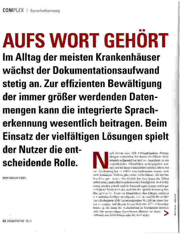 Vorschauseite 1: AUFS WORT GEHÖRT