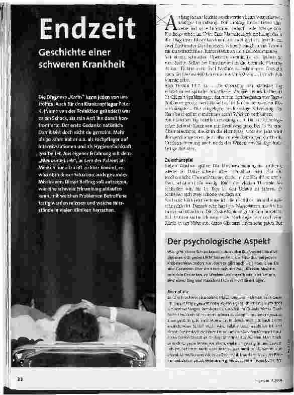 Vorschauseite 1: Endzeit Geschichte einer schweren Krankheit