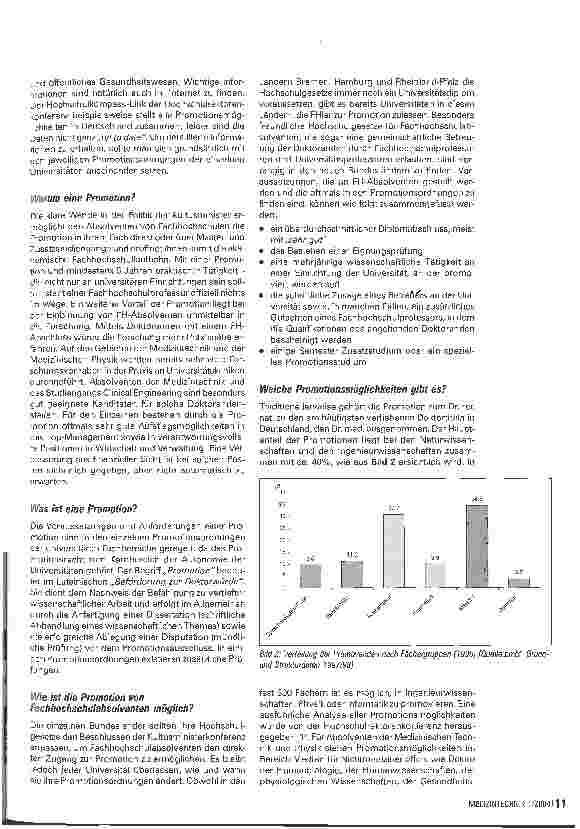 Vorschauseite 2: Vom Dip. -Ing. (FH) zur Promotion - eine Perspektive?