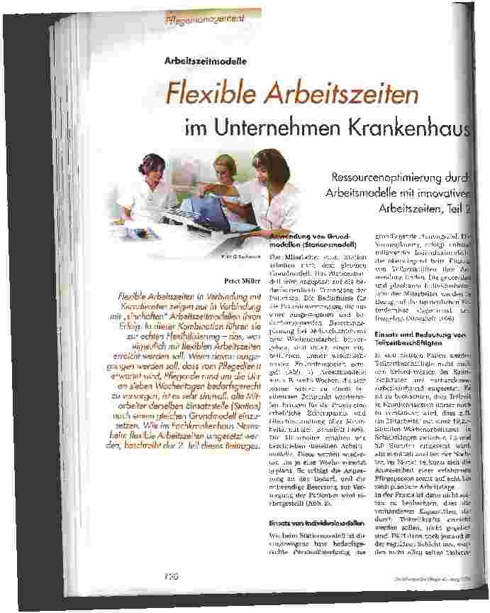 Vorschauseite 1: Flexible Arbeitszeiten im Unternehmen Krankenhaus Teil 2
