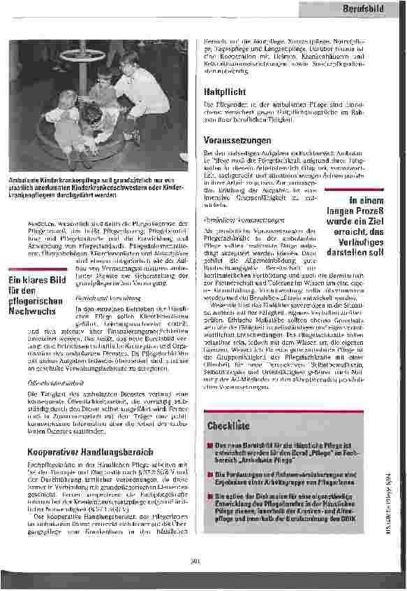 Vorschauseite 3: Der Weg ist das Ziel Neues Berufsbild für die ambulante Pfege