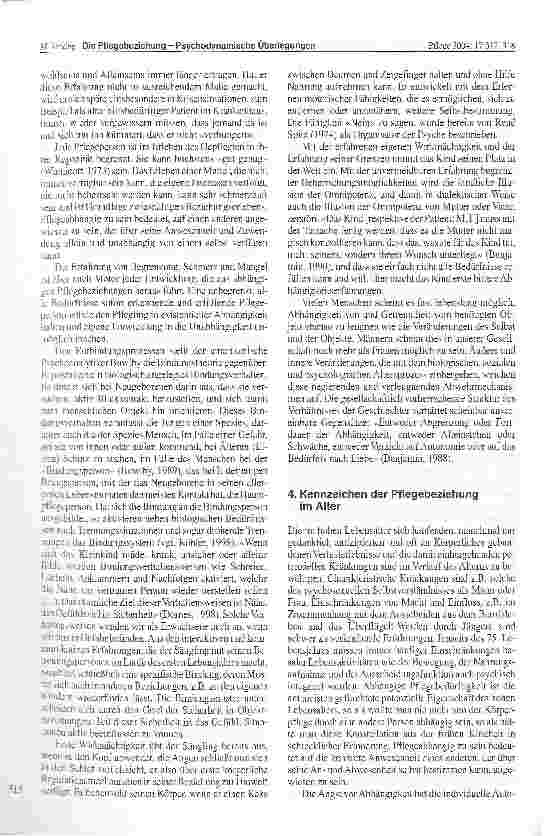 Vorschauseite 4: Die Pflegebeziehung - Psychodynamische Überlegungen