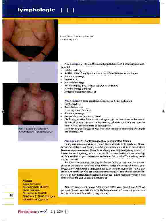 Vorschauseite 6: Behandlungstechniken und -vorschlage zur MLIKPE