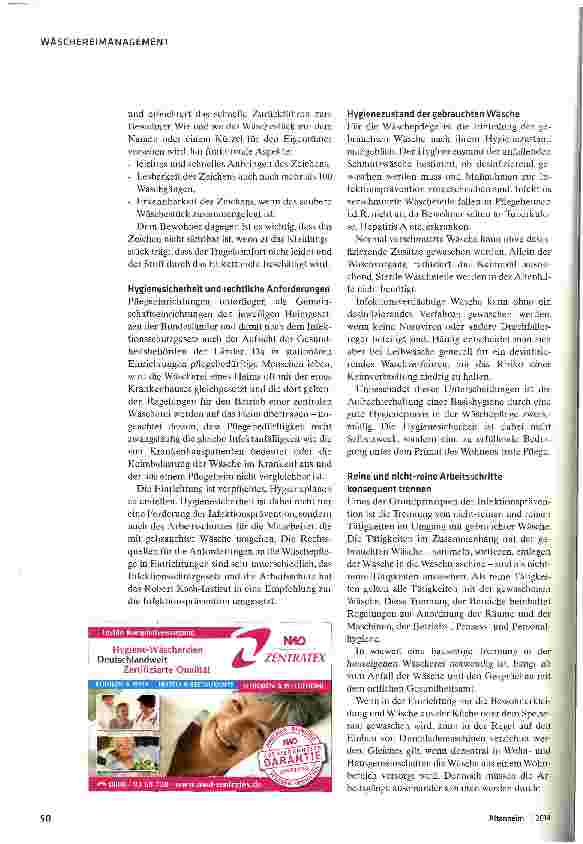 Vorschauseite 3: Wäschepflege konsequent am Bewohner ausrichten