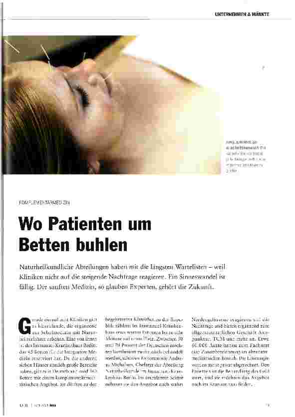 Vorschauseite 1: Patienten um Betten buhlen