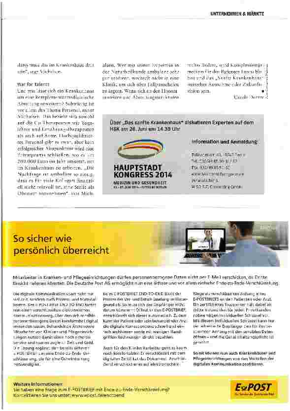 Vorschauseite 3: Patienten um Betten buhlen