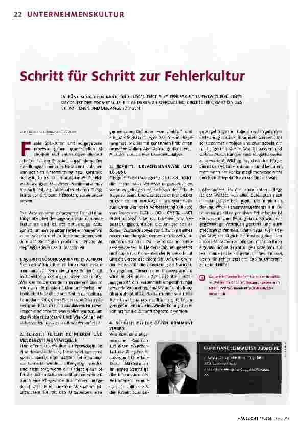 Vorschauseite 1: Schritt für Schritt zur Fehlerkultur