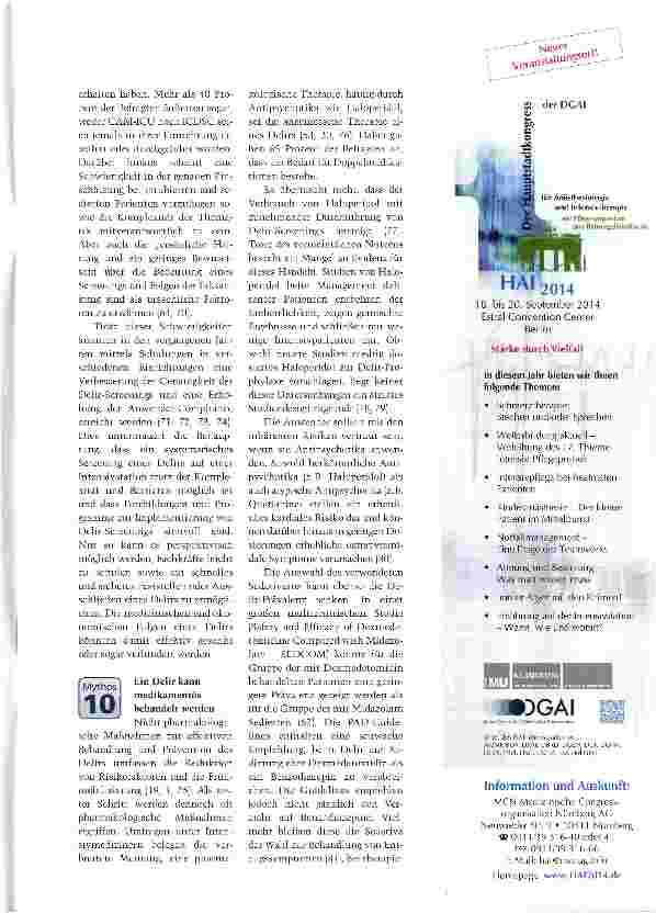 Vorschauseite 6: Die Mär von Sedierung und Delir