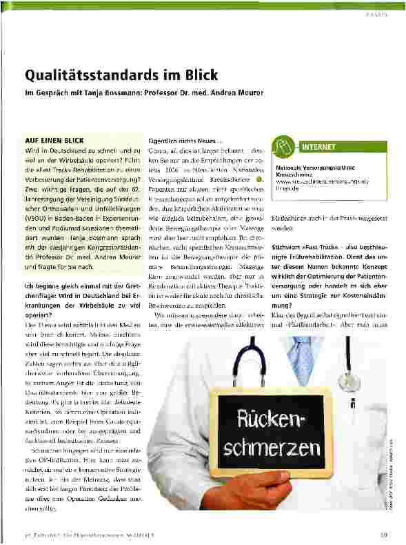 Vorschauseite 1: Qualitätsstandards im Blick