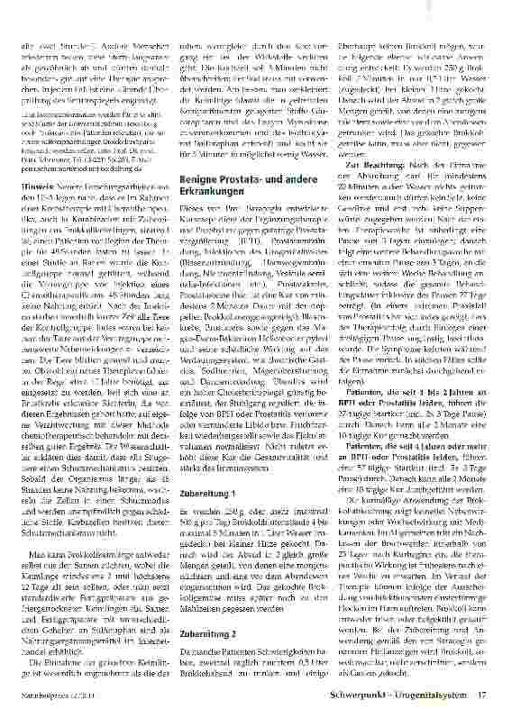 Vorschauseite 3: Brokkoli bei Prostataerkrankungen