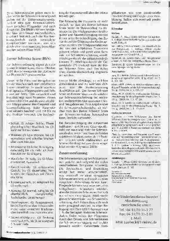 Vorschauseite 3: Schmerzbeobachtung und -einschätzung bei Frühgeborenen