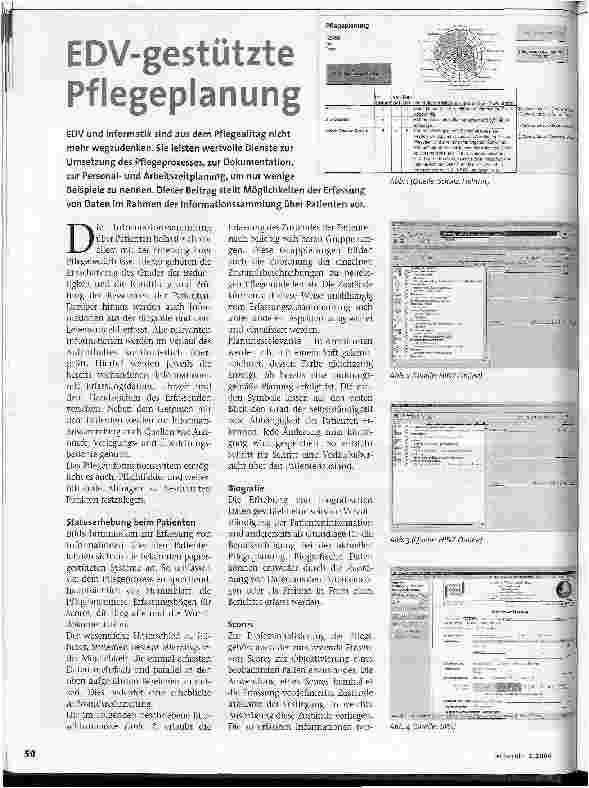 Vorschauseite 1: EDV-gestützte Pflegeplanung
