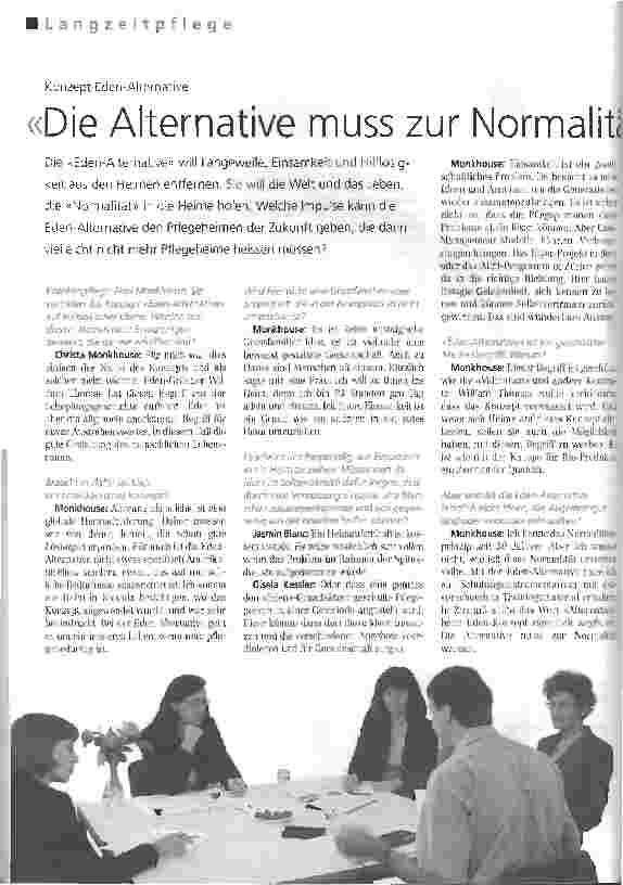 Vorschauseite 1: Die Alternative muss zur Normalität werdenKonzept Eden-Alternative