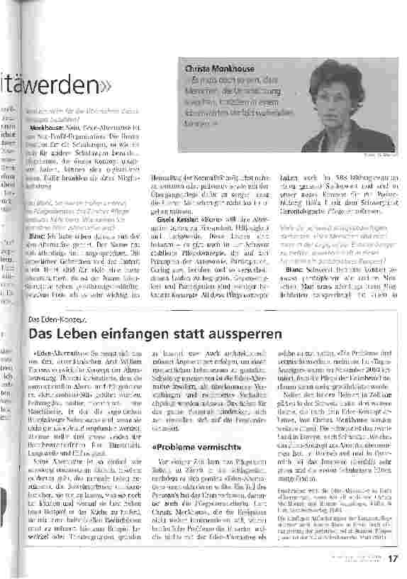 Vorschauseite 2: Die Alternative muss zur Normalität werdenKonzept Eden-Alternative