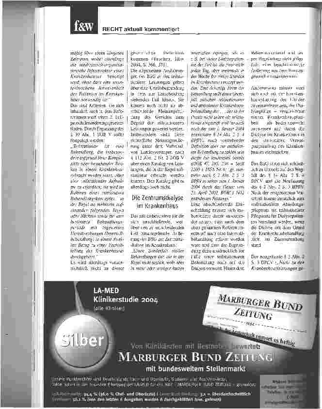 Vorschauseite 4: Vollstationäre, teilstationäre oder ambulante Behandlung durch das Krankenhaus?
