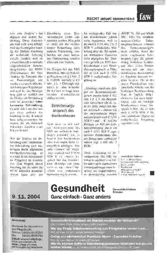 Vorschauseite 5: Vollstationäre, teilstationäre oder ambulante Behandlung durch das Krankenhaus?
