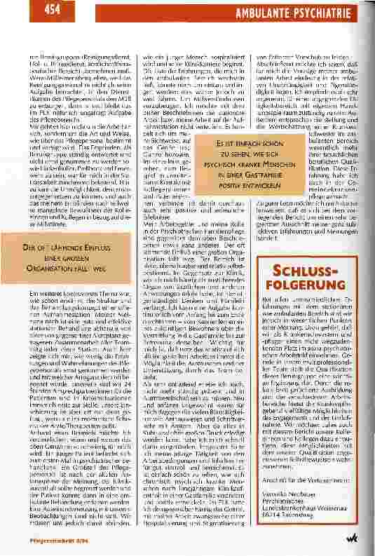 Vorschauseite 4: Die Arbeit als Krankenschwester im ambulanten sozialpsychiatrischen Bereich