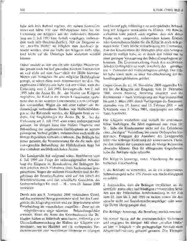 Vorschauseite 3: Zur Frage der Haftung im Rahmen eines totalen Krankenhausvertrages