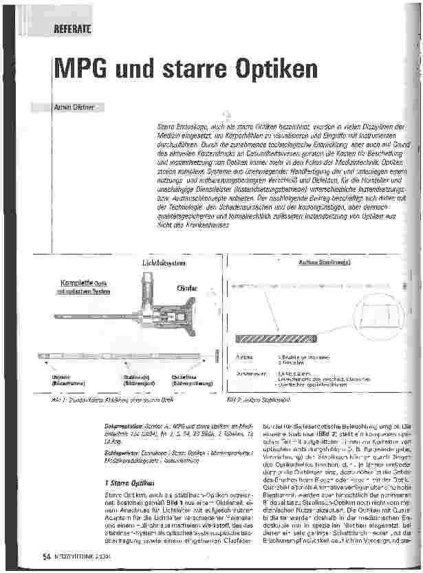 Vorschauseite 1: MPG und starre Optiken