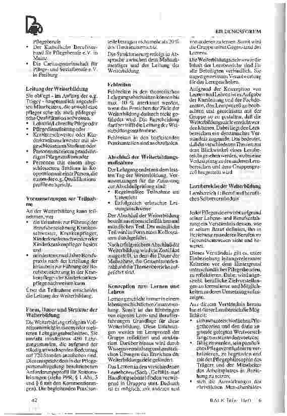 Vorschauseite 2: Weiterbildung für Krankenschwestern, Krankenpfleger, Kinderkrankenschwester und Kinderkrankenpfleger