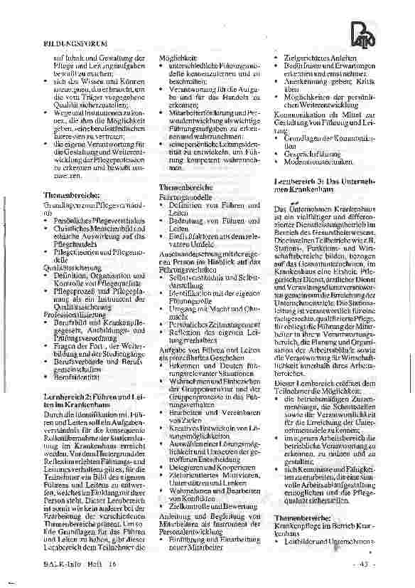 Vorschauseite 3: Weiterbildung für Krankenschwestern, Krankenpfleger, Kinderkrankenschwester und Kinderkrankenpfleger