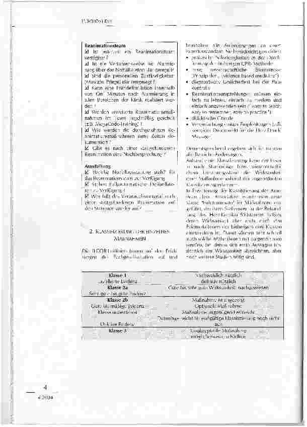 Vorschauseite 3: DIE KARDIOPULMONALE REANIMATION IN DER KLINIK