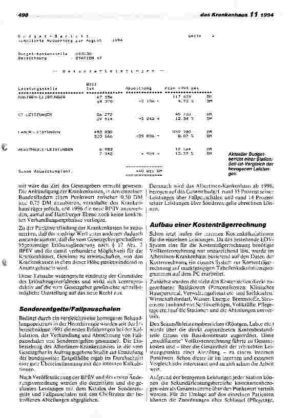 Vorschauseite 4: Maßnahmen zur Umsetzung des GSG und der neuen BPflV Ein Bericht aus dem Albertinen-Krankenhaus Hamburg