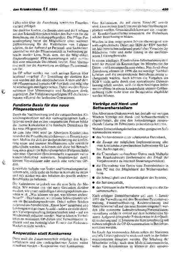 Vorschauseite 5: Maßnahmen zur Umsetzung des GSG und der neuen BPflV Ein Bericht aus dem Albertinen-Krankenhaus Hamburg